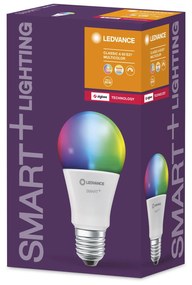 LEDVANCE Inteligentná LED žiarovka SMART+ BT, B22d, A60, 9W, 806lm, 2700-6500K, teplá-studená biela, RGB