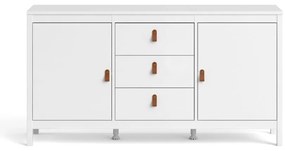 Biela nízka komoda 151x80 cm Madrid – Tvilum