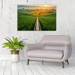 Obraz - Východ slnka nad údolím (90x60 cm)
