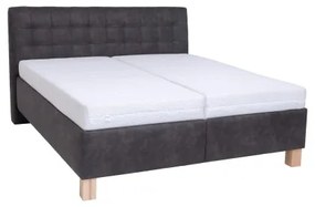 Čalúnená posteľ s matracom a úložným priestorom VIOLET 180x200 cm tmavosivá