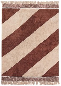 Bavlnený koberec 140 x 200 cm béžová/hnedá XULUF Beliani