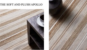 Diamond Carpets India, Ručne viazaný kusový koberec Praha HL 80 Natural Silver, 80x150, béžová, chodba / predsieň