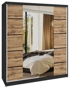Šatníková skriňa SERENITY 158 cm dub wotan mat ME SERENITY SZP7/0/B/DW/0/HIAL