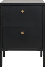 Čierny kovový nočný stolík Dalby – House Nordic