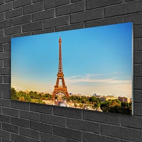 Skleneny obraz Eiffelová veža paríž 125x50 cm