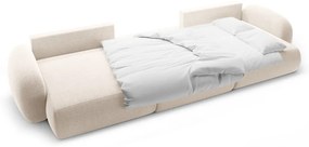 Krémovobiela ženilková rozkladacia/s úložným priestorom rohová pohovka (do tvaru "U") Tonale – Cosmopolitan Design