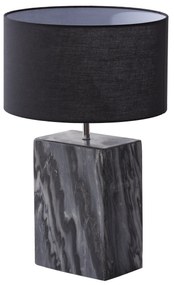 Stolná lampa mramorová 55cm čierny RÁM