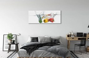 Obraz plexi Farebné papriky vo vode 120x60 cm
