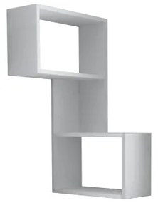 Rohová nástenná polica PART 85,5x47 cm biela