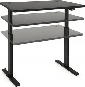 Elektrický výškovo nastaviteľný stôl 72 - 117 cm - jelša, biela Šírka: 60 cm | Dĺžka: 140 cm