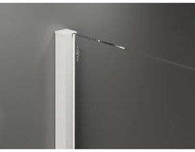 Mexen Velar, sprchový kút s posuvnými dverami 160 x 75 cm, 8mm sklo námraza, biela matná, 871-160-075-31-20