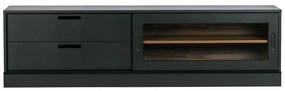 Čierny TV stolík z borovicového dreva 180x50 cm James – WOOOD