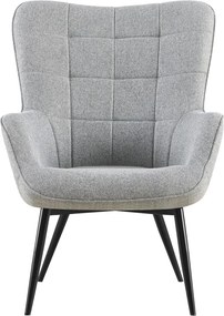 Kreslo Hannah, svetlo šedá tkanina
