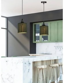 Luster na lanku PATTI 1xE27/60W/230V pr. 15 cm zelená