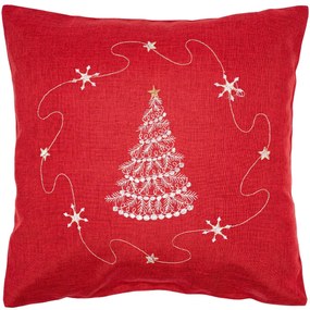 Forbyt Vianočná obliečka na vankúšik červená, 40 x 40 cm