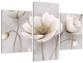 Obraz bielych kvetín (90x60 cm)