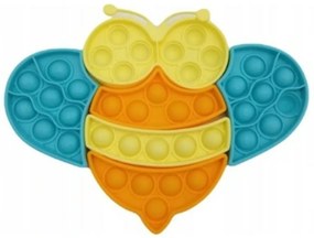Pop It - Praskající bubliny, silikonová antistresová spol. hra, Puzzle včielka