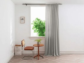Záves TAVIO 140x250 cm, svetlo sivý Zavesenie: Kovové krúžky