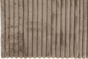 Taupe plyšový mäkučký rebrovaný pléd Soft Gio - 130*180 cm