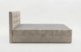 Čalúnená posteľ boxspring DIRELIS TRINITY 140x200 cm béžová Matrac: Matrac Bonell pružinový