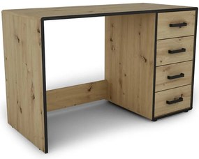 Písací stôl Capannoli 120 4S dub artisan/čierna