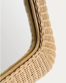 Nástenné zrkadlo s ratanovým rámom 58x79 cm Zilna – Kave Home