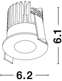 Podhľadové svietidlo Petit 3 biele