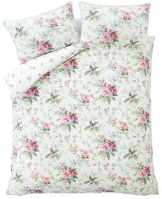 Krémové obliečky na dvojlôžko 200x200 cm Bridgerton Penelope Floral – Catherine Lansfield