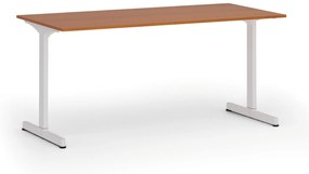 Kancelársky stôl PRIMO BETA, 1600 x 800 mm, biela podnož, čerešňa