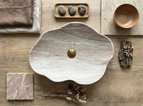 Rea Pearl Saturn, umývadlo na dosku 505x380x135 mm, imitácia kameňa, REA-U0618