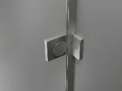 Mexen Lunar T, výklopný ľavý sprchový kút 125 x 110 cm, 8mm číre sklo, oceľový profil, 834T-125-110-97-00-L