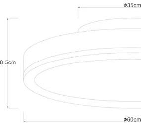 Globo 416080WD4R-CCT - LED Stmiev. stropné svietidlo DORO LED/40W/230V 2700-6500K + DO