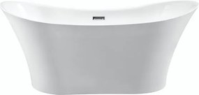 Besco Akrylátová voľne stojaca vaňa Amber 170x80 BESCO-Typ výpuste: Click-Clack s prepadom, grafit, BESCO-Rozmery: 170x80, BESCO-Farba: Biela