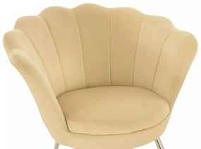 LuxuryForm DESIGN Kreslo FREY VELUR s čiernymi nohami - medové