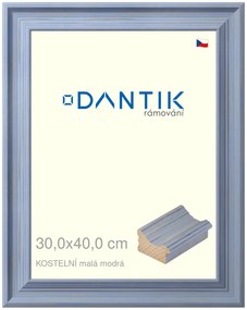 DANTIK rám na obraz 30x40 | KOSTELNÍ malá modrá (Plexi Čiré)