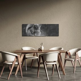 Obraz - Veverička v zime (s hodinami) (90x30 cm)
