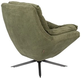 Zelené zamatové kreslo Vince – Dutchbone