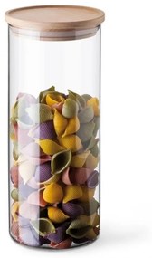 Simax 5142 sklenená dóza s dreveným viečkom, 1,4 l