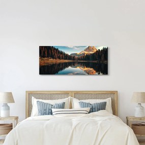 Obraz - Alpy, Taliansko, Dolomity, Lago Antorno (120x50 cm)