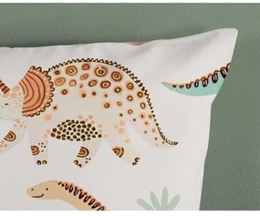 Hnedé/béžové bavlnené detské obliečky na jednolôžko 140x200 cm Dino – Good Morning