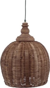 Prírodné antik závesné svetlo lampa z prúteného ratanu - Ø 31*38cm/ E27/ 25W