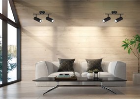 Candellux Čierne stropné svietidlo Colly pre žiarovku 2x GU10 92-01665