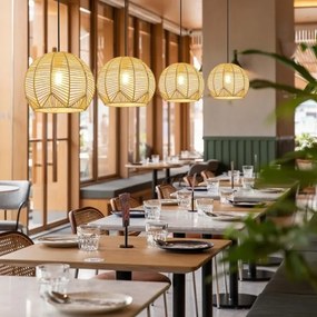 Immax 08258L - Luster na lanku PELO 1xE27/40W/230V pr. 30 cm ratan