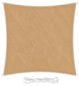 Blumfeldt Štvorcová slnečná clona, 5 x 5 m, s upevňovacími okami, polyester, priedušná