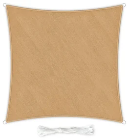 Blumfeldt Štvorcová slnečná clona, 5 x 5 m, s upevňovacími okami, polyester, priedušná