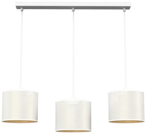 Luster na lanku LOFT SHADE 3xE27/60W/230V biela/zlatá