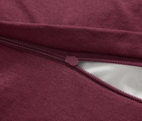 Džersejová posteľná bielizeň, bordovočervená, štandardná veľkosť