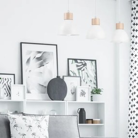 Luster na lanku NICO 3xE27/60W/230V biela