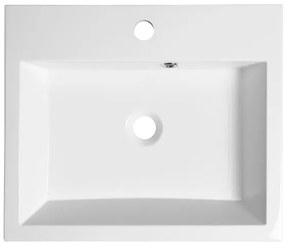 Sapho - Umývadlo na dosku ORINOKO 50x42 cm mramor/biela