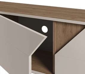 Komoda v dekore duba v krémovo-prírodnej farbe 150x55x35 cm Lilou – Marckeric